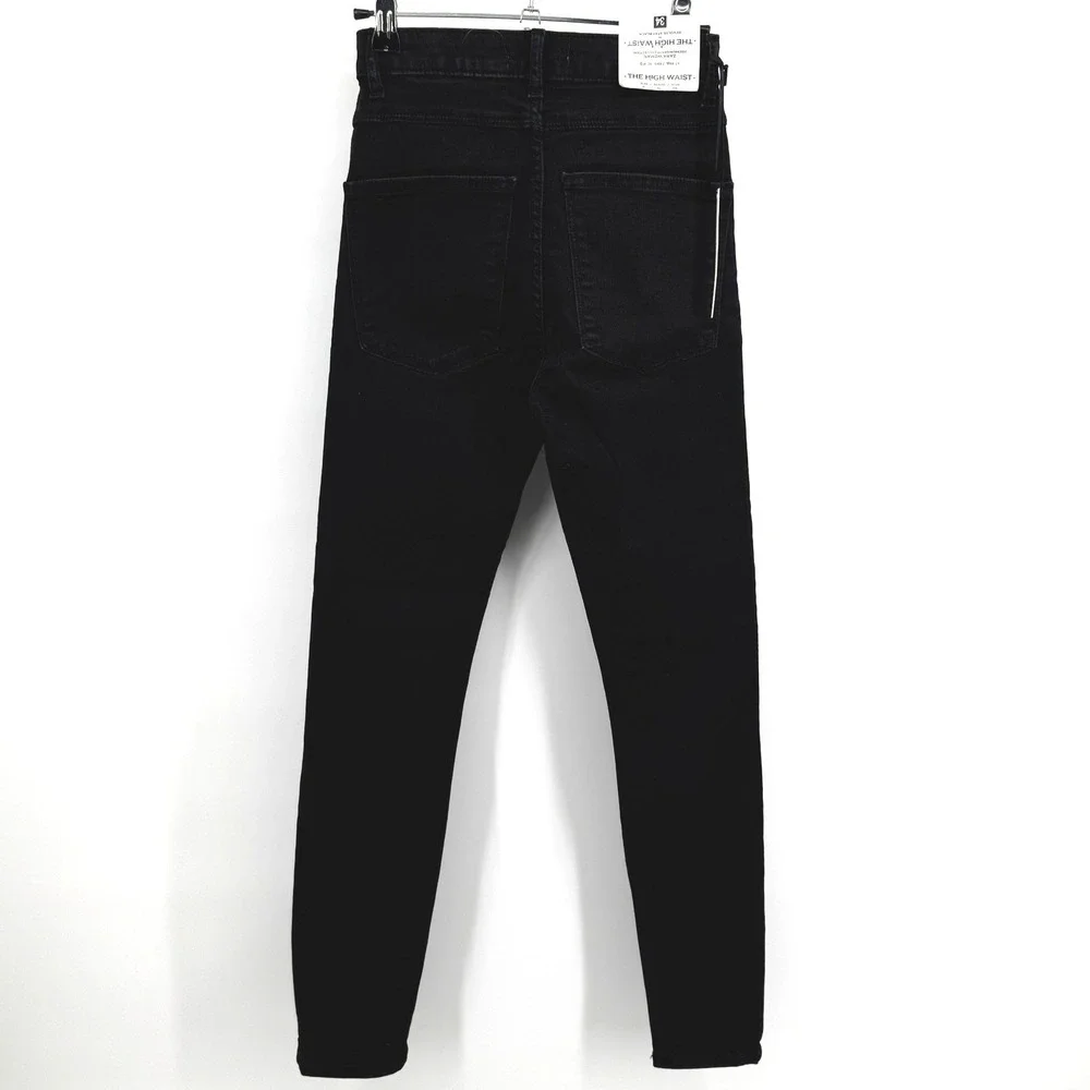 Zara Jeans Women 2 Black High Waist Skinny Denim Revolve Stay Black Slim Capsule